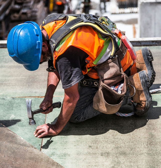 A Roofer at work